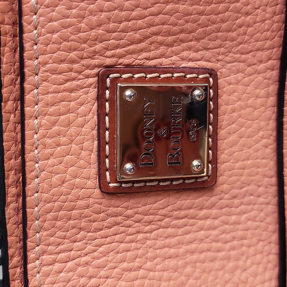 Dooney & Bourke Pebble Leather Small Lexington Tote - Pale Orange - Picture 7 of 7